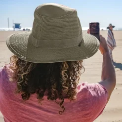 Cheap Chapeau Fedora Été Easy Breezer khaki Femme Chapeaux Été|Chapeaux Anti Uv
