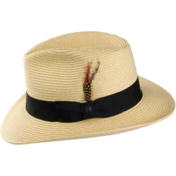 Clearance Chapeau Fedora Été en Paille Summer C- Crown naturel JAXON & JAMES Femme Chapeaux Trilby|Chapeaux Fedora