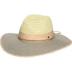 New Chapeau Fedora Été Valencia naturel-denim Femme Chapeaux Trilby|Chapeaux Fedora
