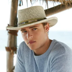 Shop Chapeau Gambler de Golf en Paille naturel Femme/Homme Chapeaux Été|Chapeaux De Paille
