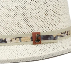 Sale Chapeau Gambler de Golf en Paille naturel-bleu Femme/Homme Chapeaux Été|Chapeaux De Paille