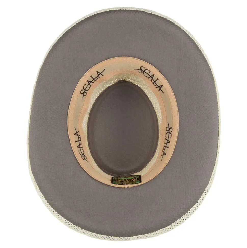 Sale Chapeau Gambler de Golf en Paille naturel-bleu Femme/Homme Chapeaux Été|Chapeaux De Paille
