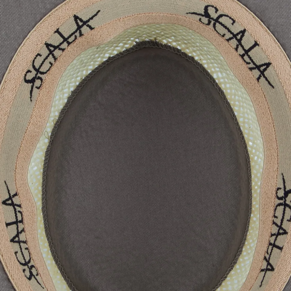 Sale Chapeau Gambler de Golf en Paille naturel-bleu Femme/Homme Chapeaux Été|Chapeaux De Paille