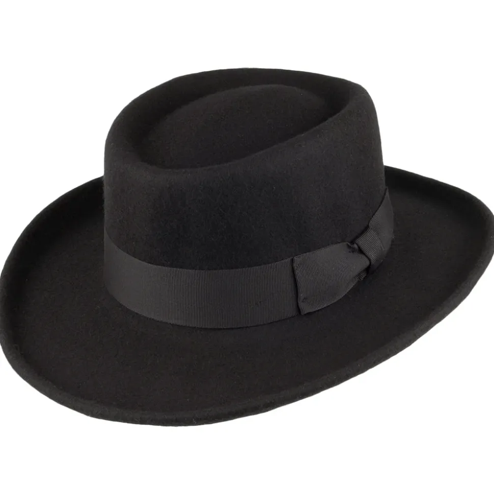 Shop Chapeau Gambler en Laine Feutrée Déformable noir JAXON & JAMES Femme/Homme Chapeaux De Cowboy|Chapeaux De Cowboy