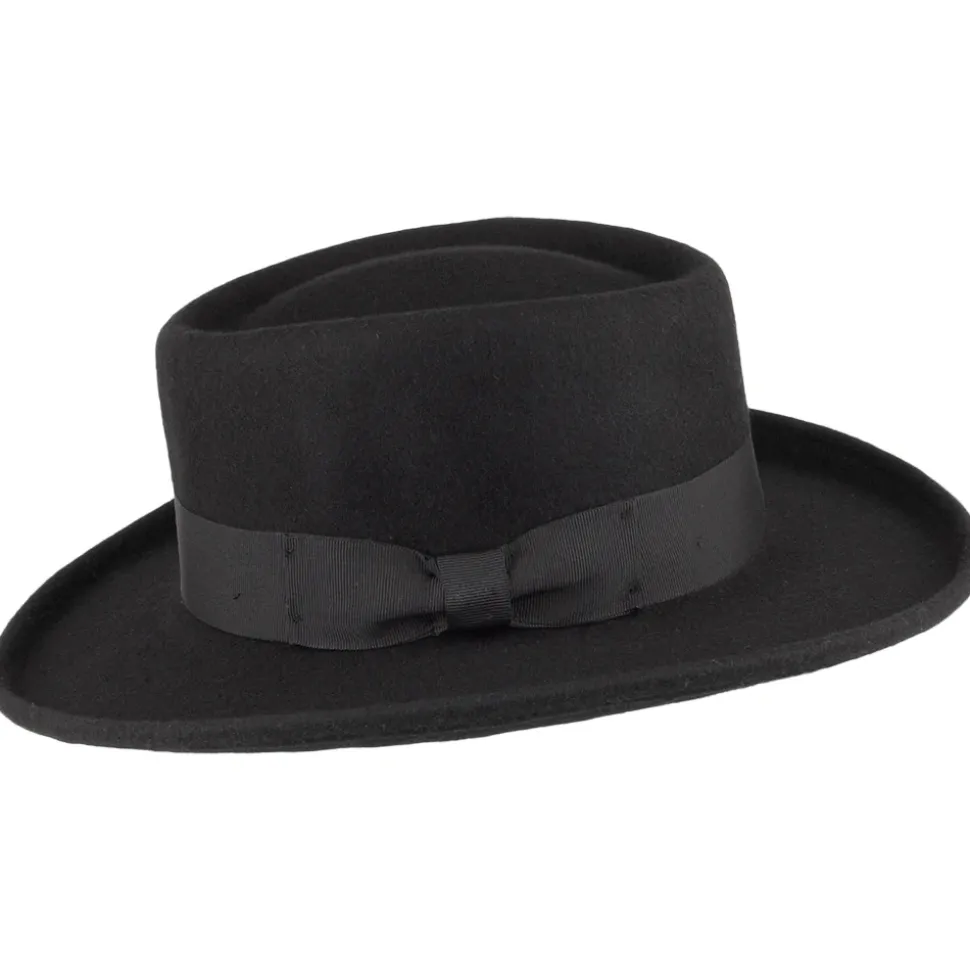 Shop Chapeau Gambler en Laine Feutrée Déformable noir JAXON & JAMES Femme/Homme Chapeaux De Cowboy|Chapeaux De Cowboy