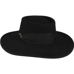 Best Sale Chapeau Gaucho en Laine Feutrée noir Femme Chapeaux Femme|Chapeaux De Cowboy