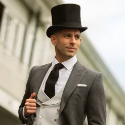 Cheap Chapeau Haut de Forme à Calotte Haute en Fourrure Feutrée noir Homme Hauts De Forme|Chapeaux Homme