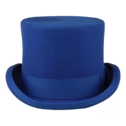 Shop Chapeau Haut de Forme en Laine Feutrée bleu roi Homme Hauts De Forme|Chapeaux Homme