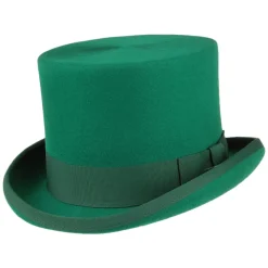 Sale Chapeau Haut de Forme en Laine Feutrée vert Homme Hauts De Forme|Chapeaux Homme