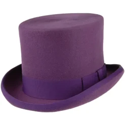 Sale Chapeau Haut de Forme en Laine Feutrée violet Homme Hauts De Forme|Chapeaux Homme