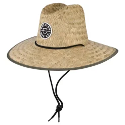 Cheap Chapeau Lifeguard Crest en Paille beige sable-olive Homme Chapeaux Été|Chapeaux De Paille