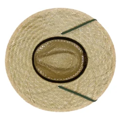 Outlet Chapeau Lifeguard en Paille de Jonc naturel-vert foncé Homme Chapeaux Été|Chapeaux De Paille