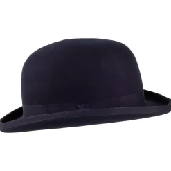 Shop Chapeau Melon en Laine Feutrée bleu marine Femme Chapeaux Femme|Chapeaux Homme