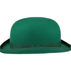 Outlet Chapeau Melon en Laine Feutrée émeraude Femme Chapeaux Femme|Chapeaux Homme