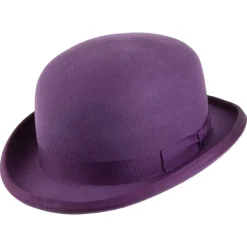 Clearance Chapeau Melon en Laine Feutrée violet Femme Chapeaux Femme|Chapeaux Homme
