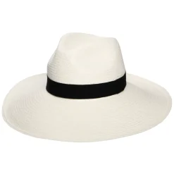 Store Chapeau Panama à Bord Large avec Bandeau noir Jessica décoloré Femme Chapeaux Trilby|Chapeaux Fedora