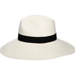 Store Chapeau Panama à Bord Large avec Bandeau noir Jessica décoloré Femme Chapeaux Trilby|Chapeaux Fedora
