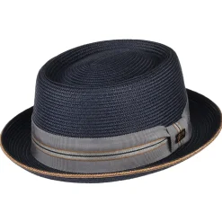 Store Chapeau Pork Pie Carver bleu marine Homme Chapeaux Pork Pie|Chapeaux De Paille