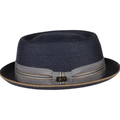 Store Chapeau Pork Pie Carver bleu marine Homme Chapeaux Pork Pie|Chapeaux De Paille