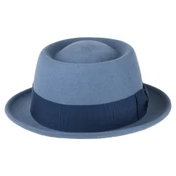 Best Sale Chapeau Pork Pie Déformable Hydrofuge Darron en Laine Feutrée bleu moyen Homme Chapeaux Pork Pie|Chapeaux Homme