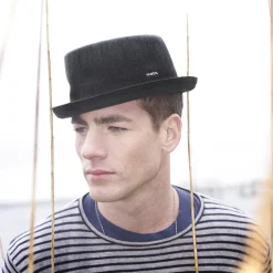Flash Sale Chapeau Pork Pie en Bambou Mowbray noir Homme Chapeaux Pork Pie|Chapeaux Homme
