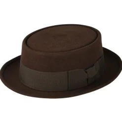 New Chapeau Pork Pie en Fourrure Feutrée Monk marron Homme Chapeaux Pork Pie|Chapeaux Homme