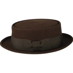 New Chapeau Pork Pie en Fourrure Feutrée Monk marron Homme Chapeaux Pork Pie|Chapeaux Homme
