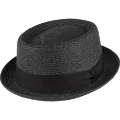 Discount Chapeau Pork Pie Waits noir Homme Chapeaux Pork Pie|Chapeaux De Paille