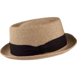 Discount Chapeau Pork Pie Waits sable Homme Chapeaux Pork Pie|Chapeaux De Paille