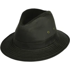Fashion Chapeau Safari en Coton à Effet Usé loden Femme/Homme Chapeaux Trilby|Chapeaux Fedora