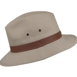 Best Chapeau Safari en Coton Hydrofuge khaki Femme/Homme Chapeaux Trilby|Chapeaux Fedora