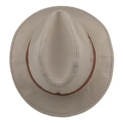 Best Chapeau Safari en Coton Hydrofuge khaki Femme/Homme Chapeaux Trilby|Chapeaux Fedora