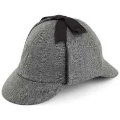 New Chapeau Sherlock Holmes à chevrons gris JAXON & JAMES Homme Grandes Tailles|Chapeaux Hiver