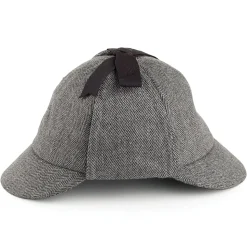 New Chapeau Sherlock Holmes à chevrons gris JAXON & JAMES Homme Grandes Tailles|Chapeaux Hiver