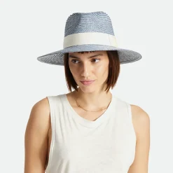 Fashion Chapeau Été à Bord Court en Paille Joanna bleu glacé Femme Chapeaux Été|Chapeaux De Paille
