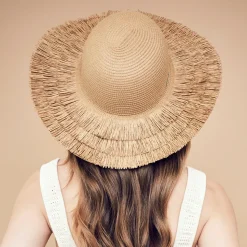 Best Sale Chapeau Été à Frange en Paille Toyo marron clair Femme Chapeaux Été|Chapeaux De Paille