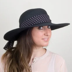 Hot Chapeau Été Beachside noir SUR LA TÊTE Femme Petite Tailles|Chapeaux Été
