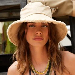 Fashion Chapeau Été en Coton Huahina crème Femme Chapeaux Été|Chapeaux Femme