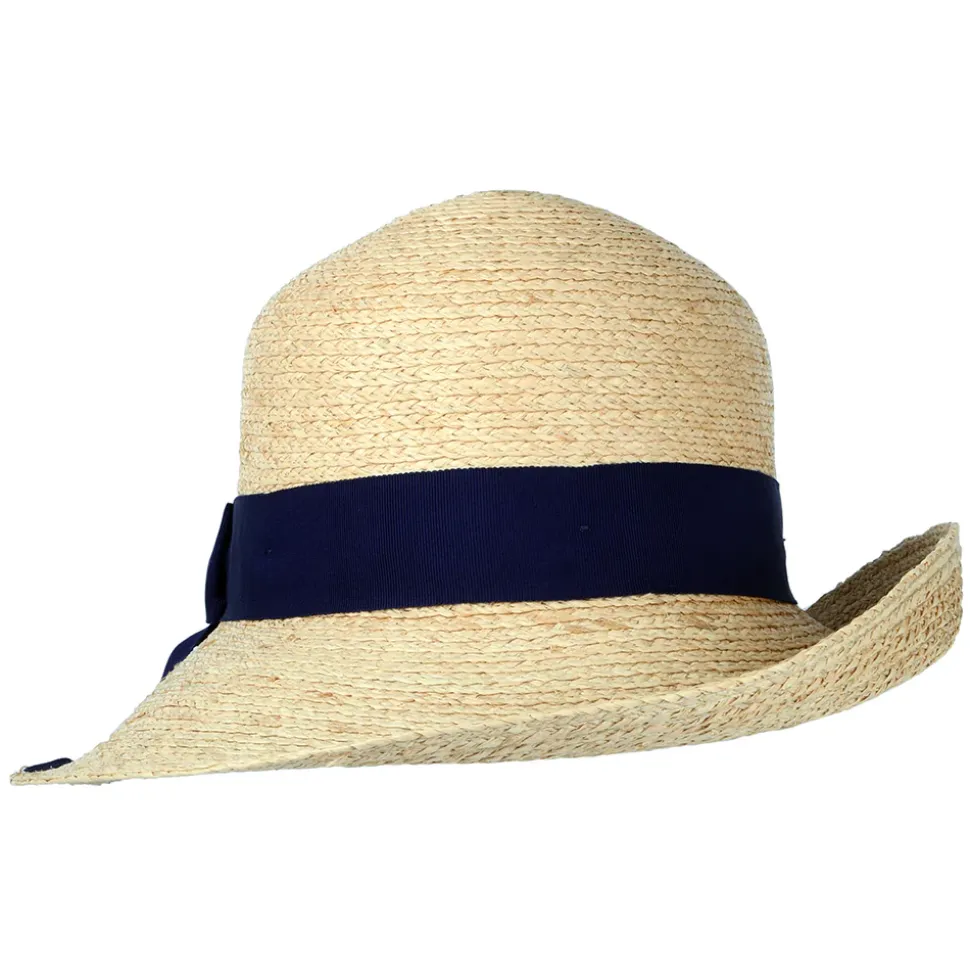 Shop Chapeau Été en Paille Bronte naturel-bleu marine Femme Chapeaux Été|Chapeaux De Paille