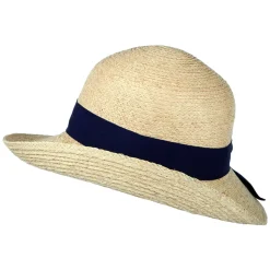 Shop Chapeau Été en Paille Bronte naturel-bleu marine Femme Chapeaux Été|Chapeaux De Paille