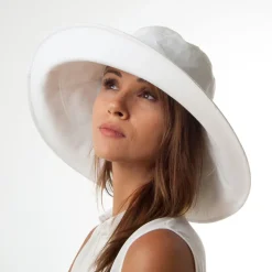 Store Chapeau Été Pliable Monaco blanc SUR LA TÊTE Femme Petite Tailles|Chapeaux Été