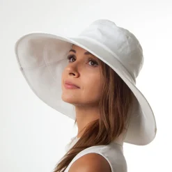 Store Chapeau Été Pliable Monaco blanc SUR LA TÊTE Femme Petite Tailles|Chapeaux Été