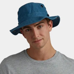 Outlet Chapeau Été Pliable T3 Wanderer bleu denim Femme Chapeaux De Pluie|Chapeaux Été