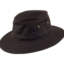 Cheap Chapeau Traveller en Coton Ciré marron Femme Chapeaux Été|Chapeaux De Pluie