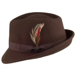 Store Chapeau Trilby Detroit marron JAXON & JAMES Femme/Homme Chapeaux Trilby|Chapeaux Fedora