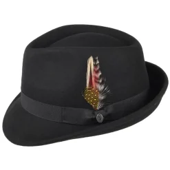 Cheap Chapeau Trilby Detroit noir JAXON & JAMES Femme/Homme Chapeaux Trilby|Chapeaux Fedora