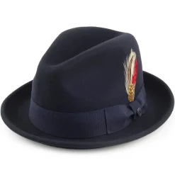 Shop Chapeau Trilby Déformable Blues bleu marine JAXON & JAMES Femme/Homme Chapeaux Trilby|Chapeaux Fedora