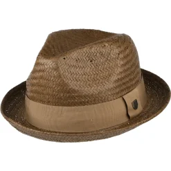 New Chapeau Trilby en Paille Castor toffee-bronze Femme/Homme Chapeaux Fedora|Chapeaux Trilby
