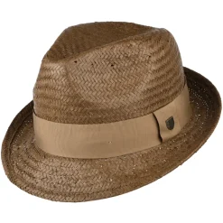 New Chapeau Trilby en Paille Castor toffee-bronze Femme/Homme Chapeaux Fedora|Chapeaux Trilby