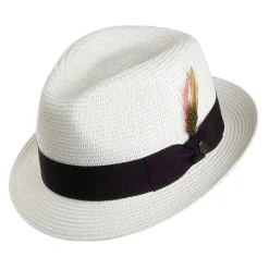 Best Sale Chapeau Trilby en Paille Toyo blanc JAXON & JAMES Femme Chapeaux Trilby|Chapeaux Fedora